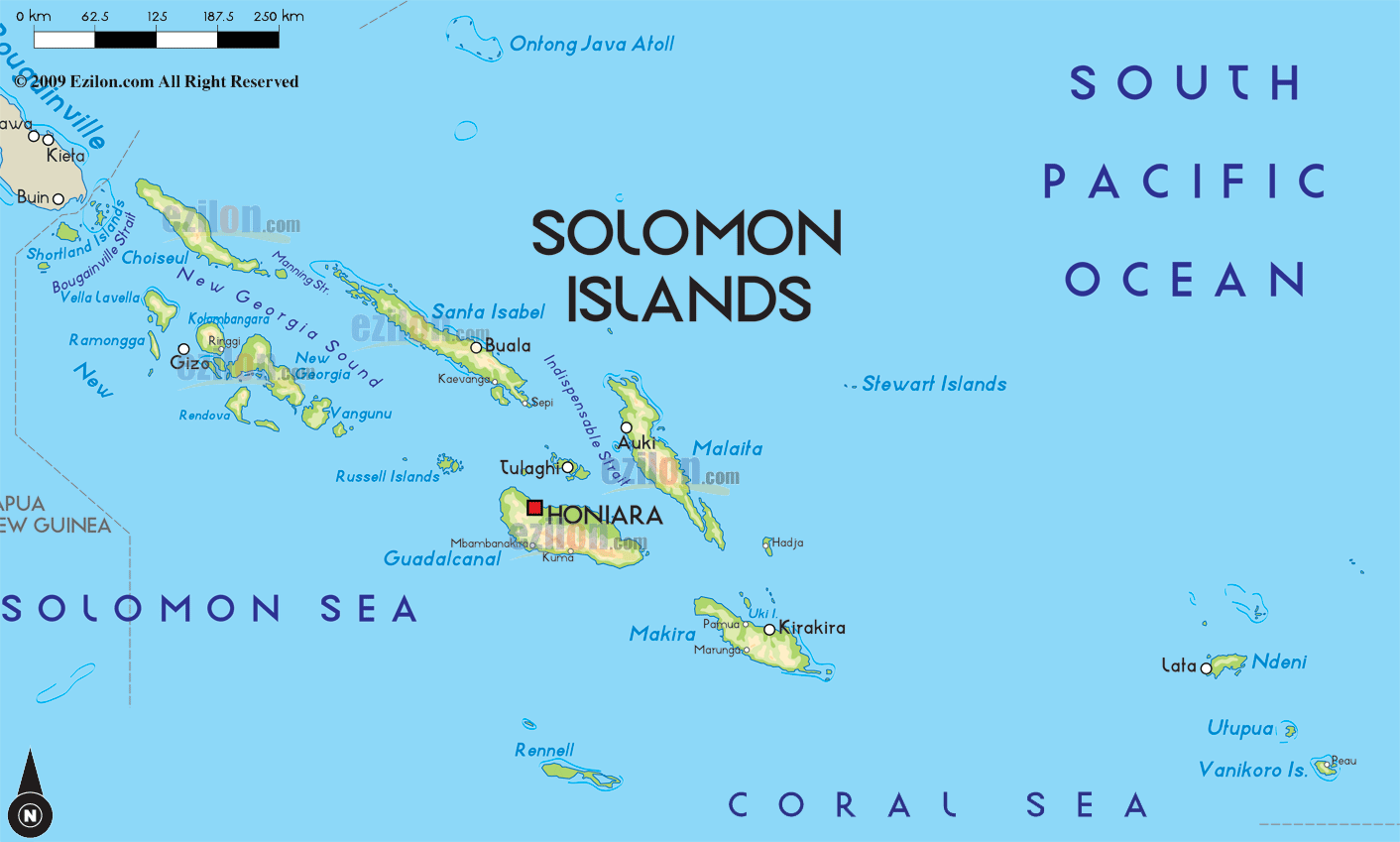 salomon inseln karte